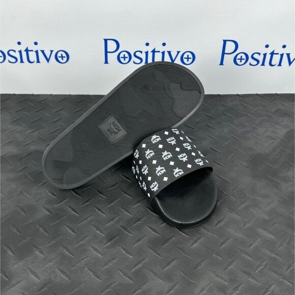 MCM Mens Black Visetos Rubber Slides US 8 EU 41 - Picture 6 of 10